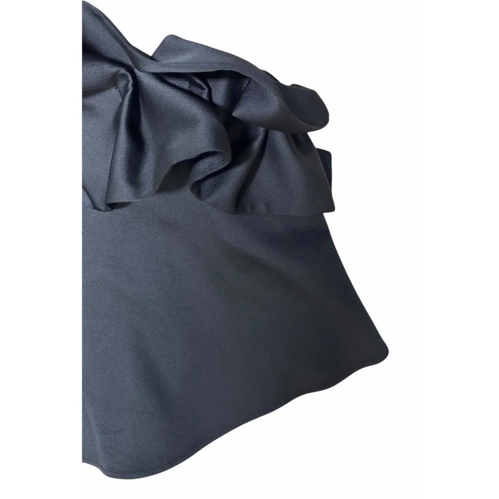 Cameo Serendipity Ruffle‎ Tube Top Black Women's Size Small
